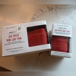 WILLIAMS SONOMA SILICONE AIR FRYER MINI LOAF AND BAKE CUPS